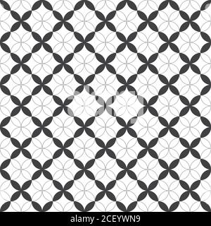Vector seamless pattern. Abstract textured background. Modern geometrical texture with repeating rhombuses, diamonds, ovals, circles. Surface for wrap Stock Vector