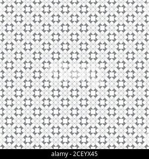 Vector seamless pattern. Abstract geometric background. Modern linear texture with thin lines. Regularly repeating geometrical tiled grid with rhombus Stock Vector