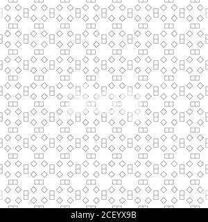 Vector seamless pattern. Infinitely repeating simple elegant texture consisting of outline hexagons, squares, triangles, rhombuses. Geometrical cover Stock Vector