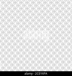 Vector seamless pattern. Modern stylish texture. Regularly repeating small dotted rhombus shapes, rhombus, hexagon. Abstract background. Vector elemen Stock Vector