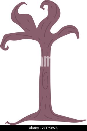 dry tree nature botanical isolated icon vector illustration Stock Vector