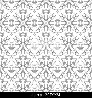 Seamless pattern. Infinitely repeating simple elegant texture consisting of polygons, squares, rhombuses. Vector element of graphical design Stock Vector