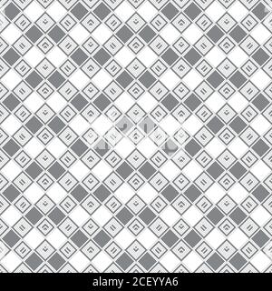 Seamless pattern. Modern stylish texture. Checkered background. Regularly repeating geometrical rhombus tiles. Vector element of graphical design Stock Vector