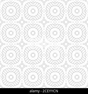 Vector seamless pattern. Abstract small textured background. Modern repeating geometrical texture with repetition small rhombuses, crosses, rectangles Stock Vector