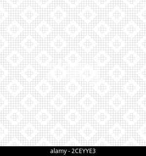 Vector seamless pattern. Abstract linear textured background. Modern geometric texture with outline squares. Regularly repeating geometrical zigzags. Stock Vector