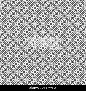 Vector seamless pattern. Infinitely repeating modern texture consisting of small crosses and dots. Abstract seamless textured background. Stock Vector