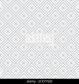 Seamless pattern. Modern stylish texture. Regularly repeating geometrical tiles with crosses, rhombuses. Vector element of graphical design Stock Vector