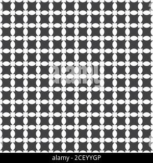 Seamless pattern. Simple stylish texture. Regularly repeating geometric shapes, ovals, ellipses, squares, crosses. Vector element of graphical design Stock Vector
