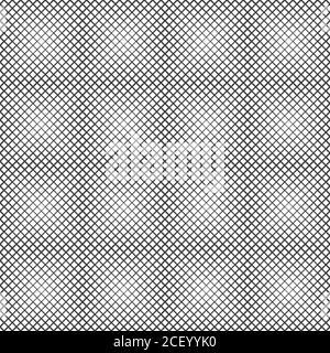 Vector seamless pattern. Abstract halftone linear background. Modern geometrical texture. Repeating square shapes with intersecting lines of the diffe Stock Vector