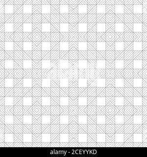 Vector seamless pattern. Modern stylish texture. Regularly repeating geometrical ornament with linear rhombuses, diamonds, checks. Classical abstract Stock Vector
