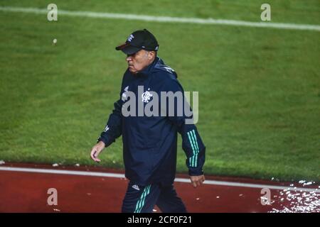 Salvador, Brazil. 02nd Sep, 2020. Domènec Torrent, Flamengo coach, during Bahia and Flamengo, held this Wednesday (02), in a game valid for the 7th round of the Brazilian Championship 2020, match held at the Pituaçu Stadium, in Salvador, Bahia, Brazil. Credit: Tiago Caldas/FotoArena/Alamy Live News Stock Photo