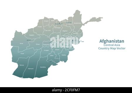 Afghanistan vector map. Country Map Green Series. Stock Vector