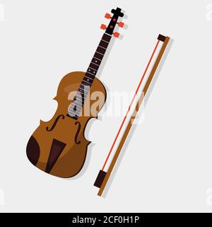 violin music instrument isolated vector illustration Stock Vector