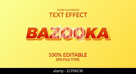 elegant strong bold adobe illustrator text effect. editable text effect for your product Stock Vector