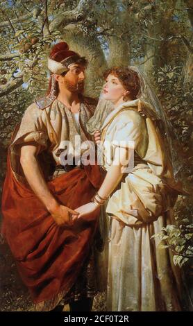 Corbould Edward Henry - Troilus and Cressida in the Garden of Pandarus - British School - 19th  Century Stock Photo