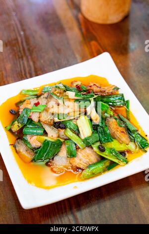 Double Cooked Pork A Traditional Sichuan Dish Stock Photo Alamy