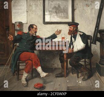 Crofts Ernest - the Soldier's Tale - British School - 19th  Century Stock Photo