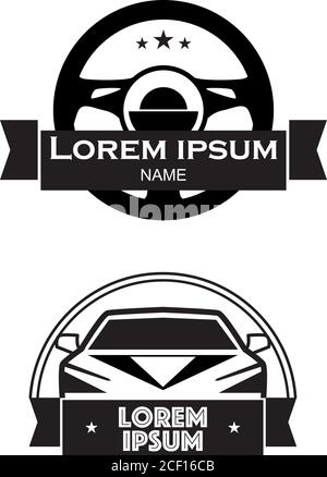 Car, vector, logo, silhouette, design, set, illustration, icon, vehicle, service, repair, auto, automobile, classic, art, black, race Stock Vector