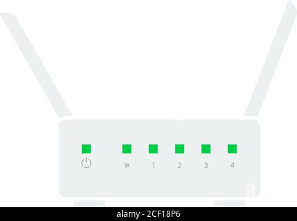 Wi-Fi Router Icon. Flat Color Design. Vector Illustration. Stock Vector