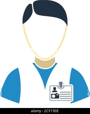 Icon Of Photographer. Flat Color Design. Vector Illustration. Stock Vector