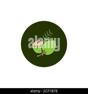 young cococnut vector design template illustration Stock Vector