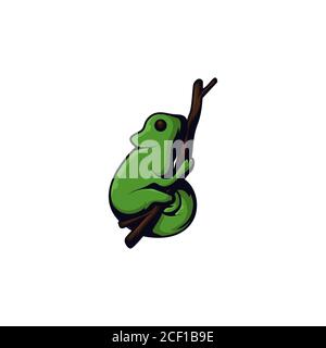 Chameleon vector design template illustration Stock Vector