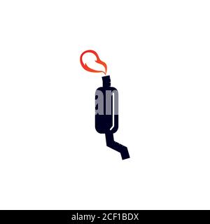 muffler vector design template illustration Stock Vector