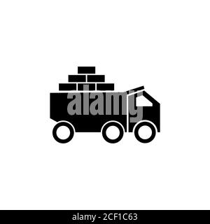 brick truck vector design template illustration Stock Vector