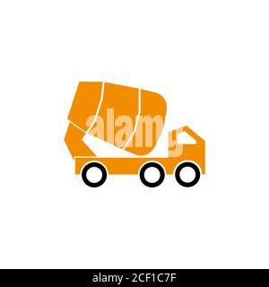 concrete mixer truck vector design template illustration Stock Vector