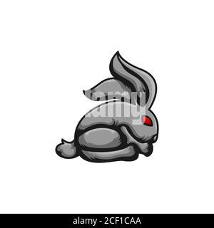 Rabbit vector design template illustration Stock Vector
