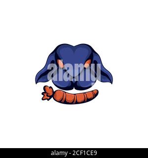Rabbit vector design template illustration Stock Vector