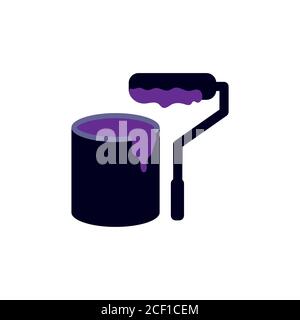 paint roller vector design template illustration Stock Vector