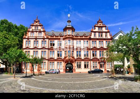 Mainz, Germany - July 2020: The Gutenberg Museum is one of the oldest museums of printing in the world, located opposite the cathedral Stock Photo