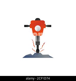 jackhammer vector design template illustration Stock Vector