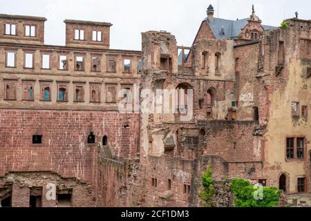 The Heidelberg Castle ruins in Germany at summer time Stock Photo