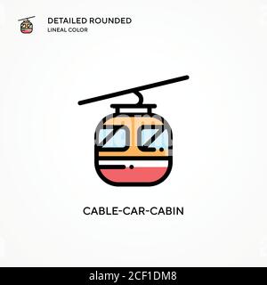 Cable-car-cabin vector icon. Modern vector illustration concepts. Easy to edit and customize. Stock Vector