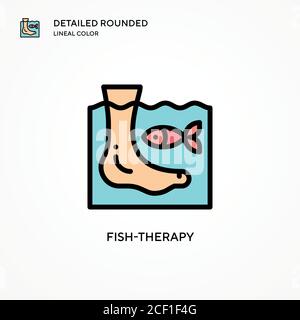 Fish-therapy vector icon. Modern vector illustration concepts. Easy to edit and customize. Stock Vector