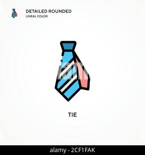 Tie vector icon. Modern vector illustration concepts. Easy to edit and customize. Stock Vector