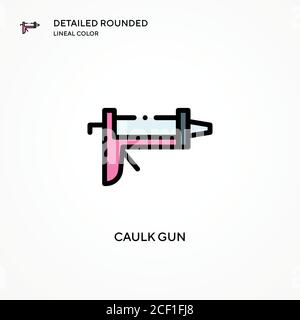 Caulk gun vector icon. Modern vector illustration concepts. Easy to edit and customize. Stock Vector