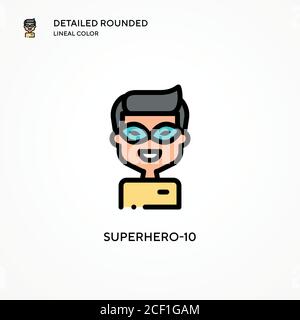 Superhero-10 vector icon. Modern vector illustration concepts. Easy to edit and customize. Stock Vector