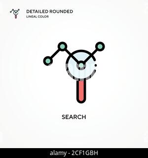 Search vector icon. Modern vector illustration concepts. Easy to edit and customize. Stock Vector