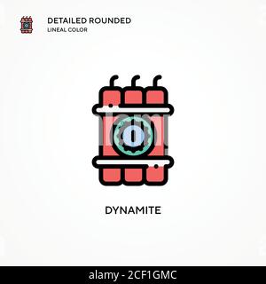 Dynamite vector icon. Modern vector illustration concepts. Easy to edit and customize. Stock Vector