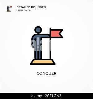 Conquer vector icon. Modern vector illustration concepts. Easy to edit and customize. Stock Vector