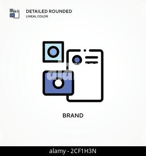 Brand vector icon. Modern vector illustration concepts. Easy to edit and customize. Stock Vector
