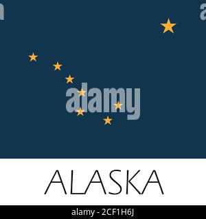 Alaska State Flag flat style Stock Vector