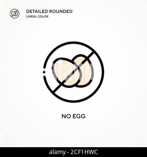 No egg vector icon. Modern vector illustration concepts. Easy to edit and customize. Stock Vector