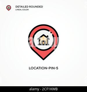 Location-pin-5 vector icon. Modern vector illustration concepts. Easy to edit and customize. Stock Vector