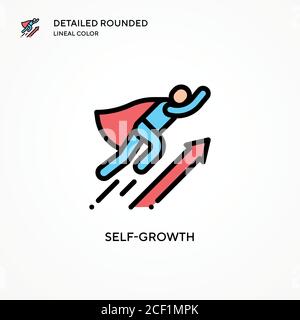 Self-growth vector icon. Modern vector illustration concepts. Easy to edit and customize. Stock Vector