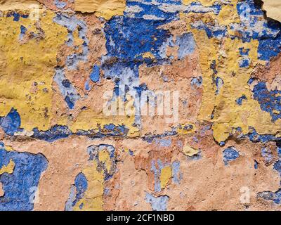 Old colored grunge wall texture Stock Photo