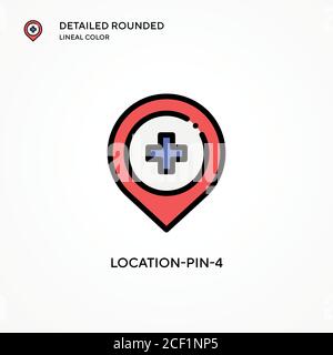 Location-pin-4 vector icon. Modern vector illustration concepts. Easy to edit and customize. Stock Vector